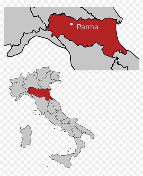 Italy Map Emilia Romagna Parma - Italy Series A Map, HD Png Download ...