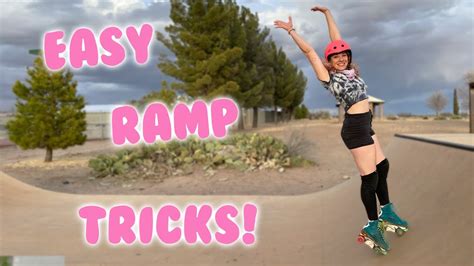 3 Easy Roller Skate Tricks for Beginners at the SKATE PARK - YouTube