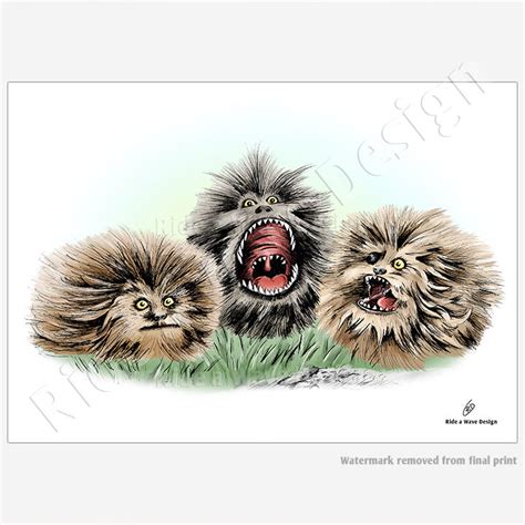 Dark Crystal Fizzgig Art Print - Ride a Wave Design