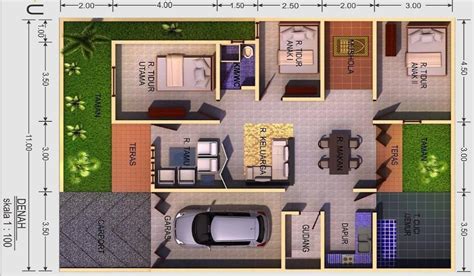 Contoh Denah Rumah Minimalis 3 Kamar yang Simple - Asuransi Lengkap ...