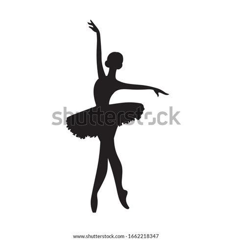 Silhouette Ballerina Beautiful Drawing Ballerina Black Stock ...