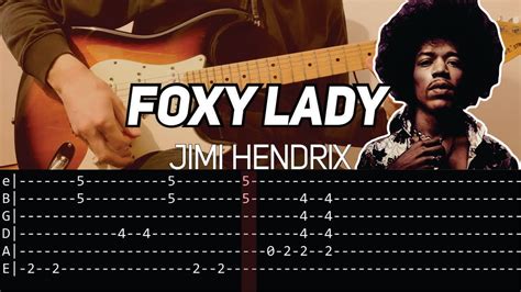 Jimi Hendrix - Foxy Lady (Guitar lesson with TAB) - YouTube