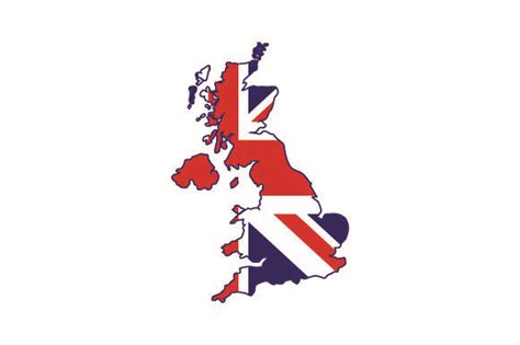 Map of UK with British Flag SVG Cut file by Creative Fabrica Crafts ...