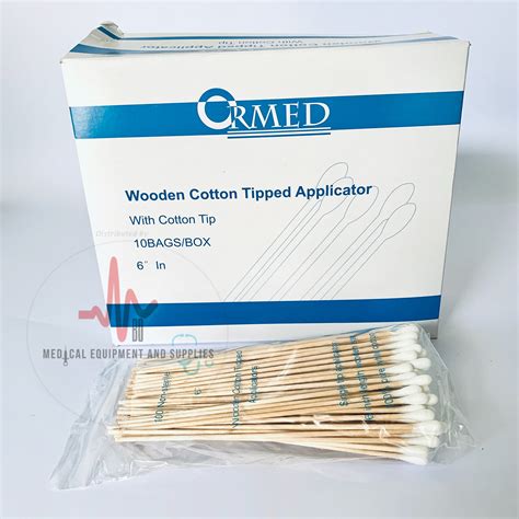 Ormed Non Sterile Wooden Cotton Applicator - Small Head (100PCS/PACK ...