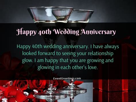 35 Best Happy 40th Wedding Anniversary Quotes And Wishes | Images and ...