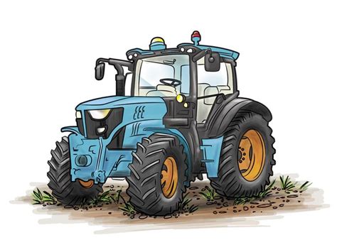 Tractor illustration | Tractors, Tractor art, Spongebob drawings