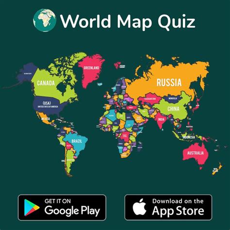 With World Map Quiz app you can enjoy learning locations of all ...