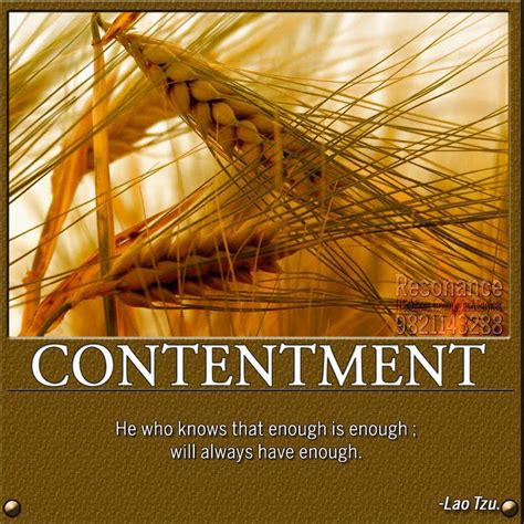 Contentment Contentment Quotes, Lao Tzu, One Liner, Offended, Enough Is ...