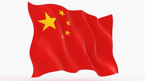 China flag animation 3D model - TurboSquid 1613374