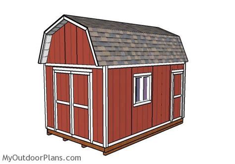 10 x 10 gambrel storage shed plans ~ melyn shed garage