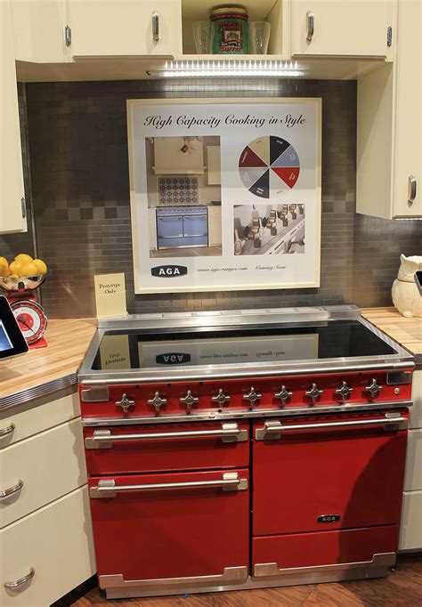 AGA colorful ranges and a retro kitchen at KBIS - Retro Renovation