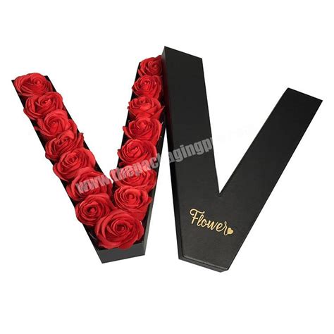 luxury gift packaging letter flower box