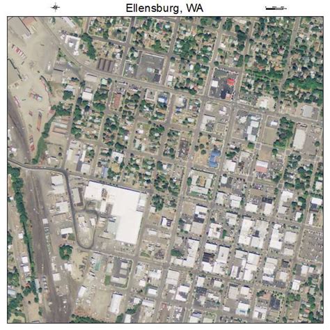 Aerial Photography Map of Ellensburg, WA Washington