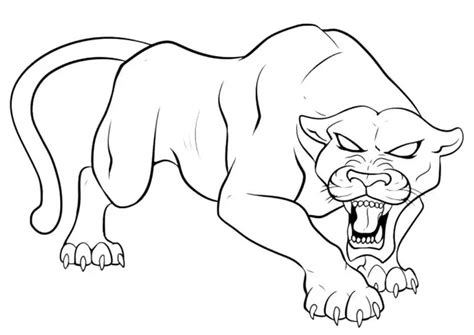 Panther Cute Free Printable Coloring Pages - Coloring Cool