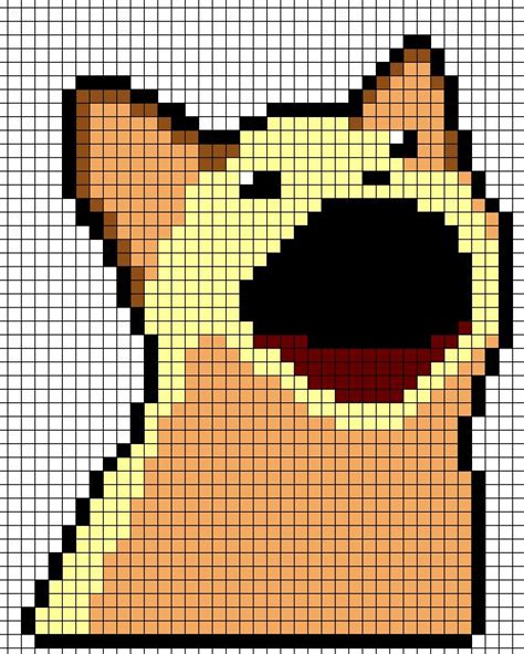 Pop Cat Meme Perler Bead Pixel Art Sprite Pattern by Mel Paradise ...