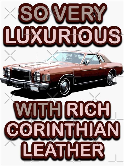 "1978 Cordoba - Rich Corinthian Leather" Sticker for Sale by ehwood2021 ...