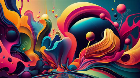 Colorful Rhythmic Graphic Abstract Background, Color, Abstract ...