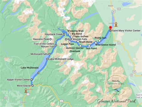 Going-to-the-Sun Road Map | Travel The Food For The Soul