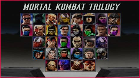 Mortal Kombat Trilogy - Character Select - Remake - YouTube