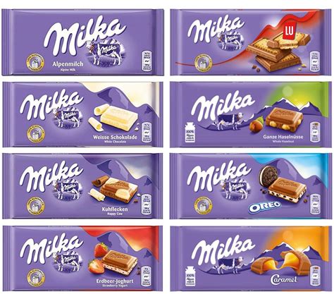 Amazon.com: Milka Assorted Chocolates Variety Pack of 8 Bars (Bundle #2 ...