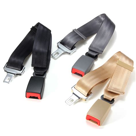 New 2.1cm Universal Adjustable Car Seat Belt Extension Black Seat Belt ...