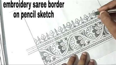 How to draw saree border design, pencil sketch. » Hildur.K.O Art blog ...