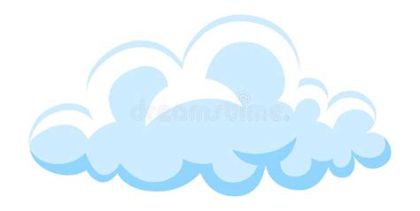 Cartoon Cloud. Fluffy Cute Style. Vector Illustration. Stock Vector ...