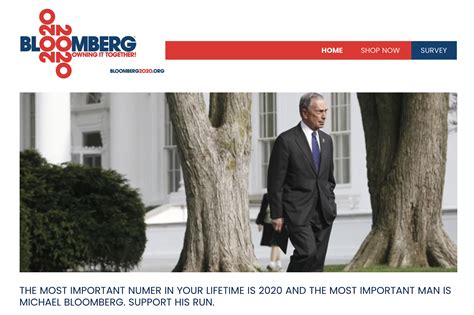 The truth behind that Mike Bloomberg 2020 campaign website