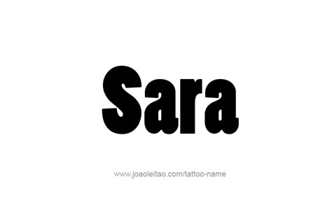 Sara Name Tattoo Designs