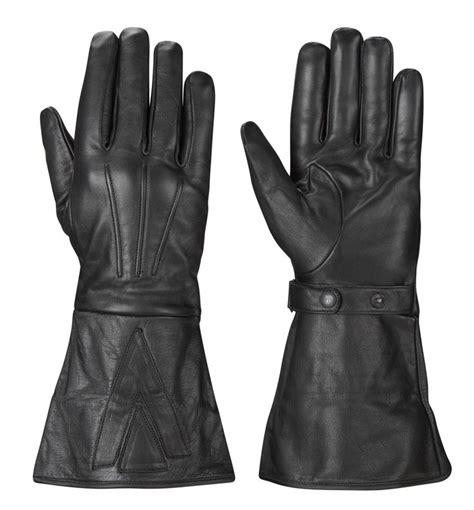 TRADITIONAL BLACK GAUNTLET GLOVE | Gauntlet gloves, Cafe racer leather ...