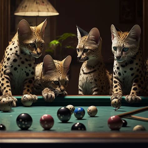 ArtStation - Cats Playing Pool By Blake Garcia