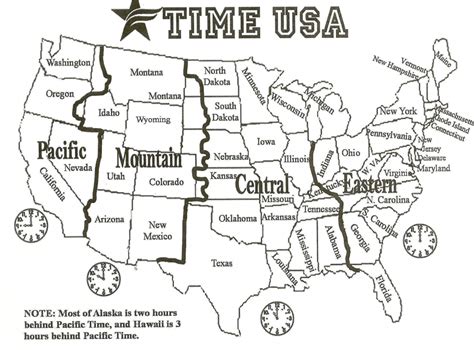 Printable United States Time Zone Map With Cities - Printable US Maps