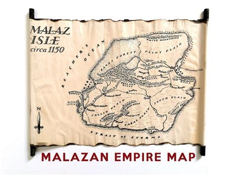 Malaz Island Malazan Empire Map Scroll Jakatakan Map Malaz - Etsy