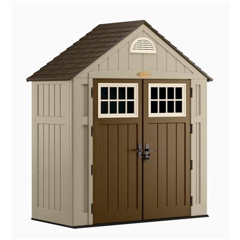 Suncast Alpine 3 ft. 8 in. x 7 ft. 6 in. Resin Storage Shed-BMS7300D ...