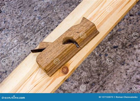 A Hand Plane is a Tool for Shaping Wood. Stock Image - Image of brown ...