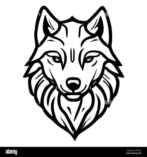 Free vector hand drawn wolf outline illustration Stock Vector Image ...