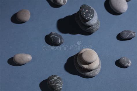 Making Pyramid from Stones, Close Up Photo Stock Photo - Image of ...