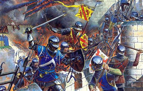 French knights assaulting a Burgundian castle | Medieval history ...