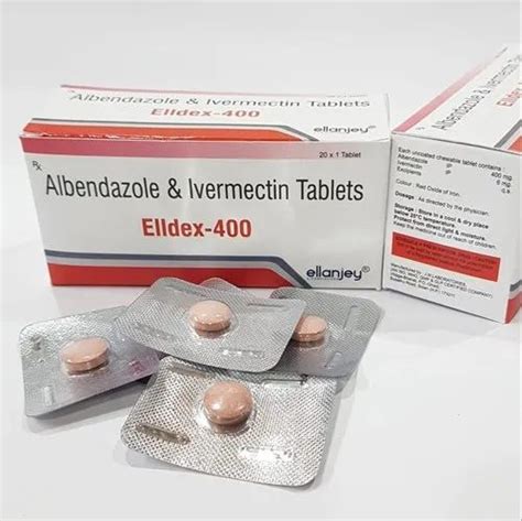 Elldex-400 Albendazole 400 Mg Ivermectin 6 Mg Tablets, For Hospital ...