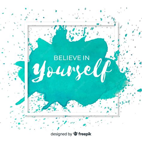 Premium Vector | Watercolor stain with motivational quote