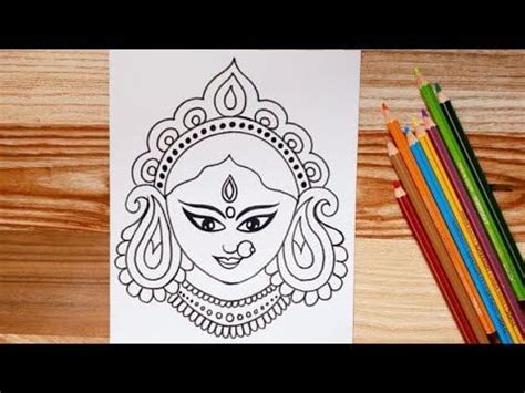 Aggregate more than 81 durga maa drawing face - xkldase.edu.vn