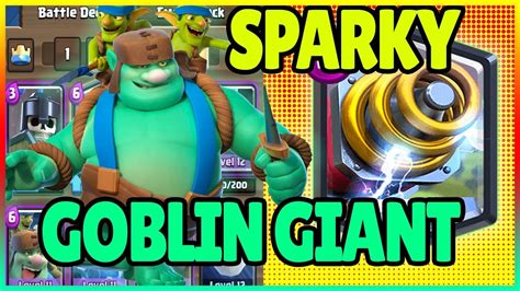 Goblin Giant Sparky Hunter Deck For Arena 11+ | Clash Royale Meta Deck ...