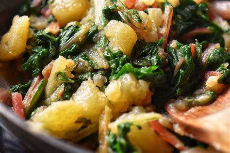 Swiss Chard Recipe with Potatoes - She Loves Biscotti