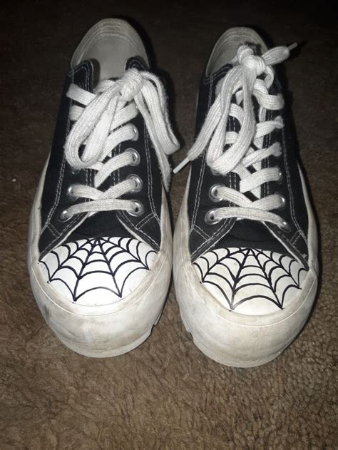 spiderweb shoes in 2023 | Custom converse shoes, Converse design ...