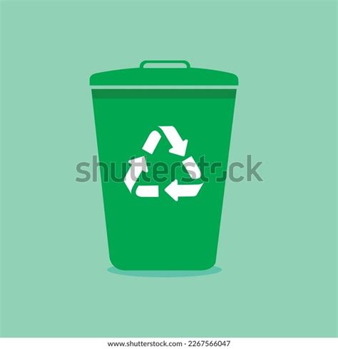 Vector Green Recycling Bin Recycle Logo Stock Vector (Royalty Free ...