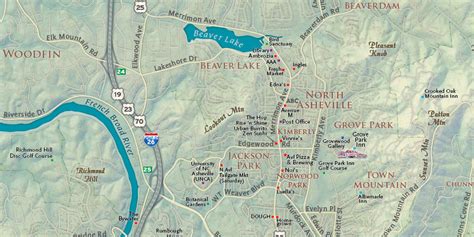 The Asheville Map is a useful tool for tourists and a keepsake ...