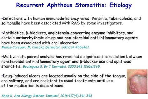 Aphthous Ulcer Causes