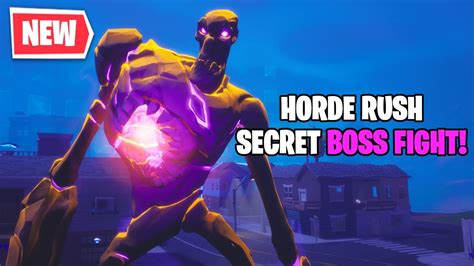 Fortnite Horde Rush BOSS FIGHT Gameplay (How To Win Horde Rush) - YouTube