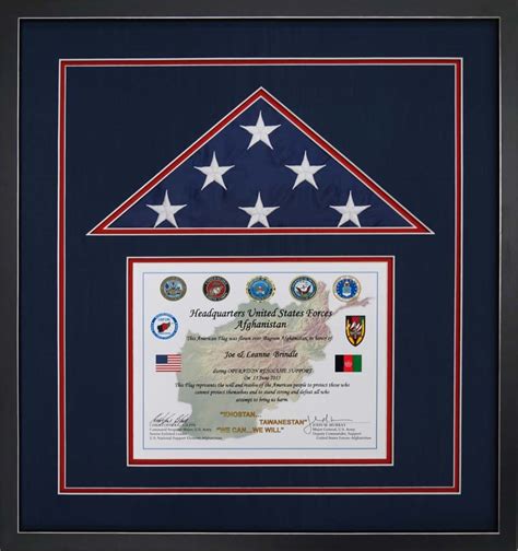 Custom Flag Display Case For Faming Military Memorabilia