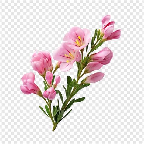 Freesia flower png isolated on transparent background | AI-generated PSD